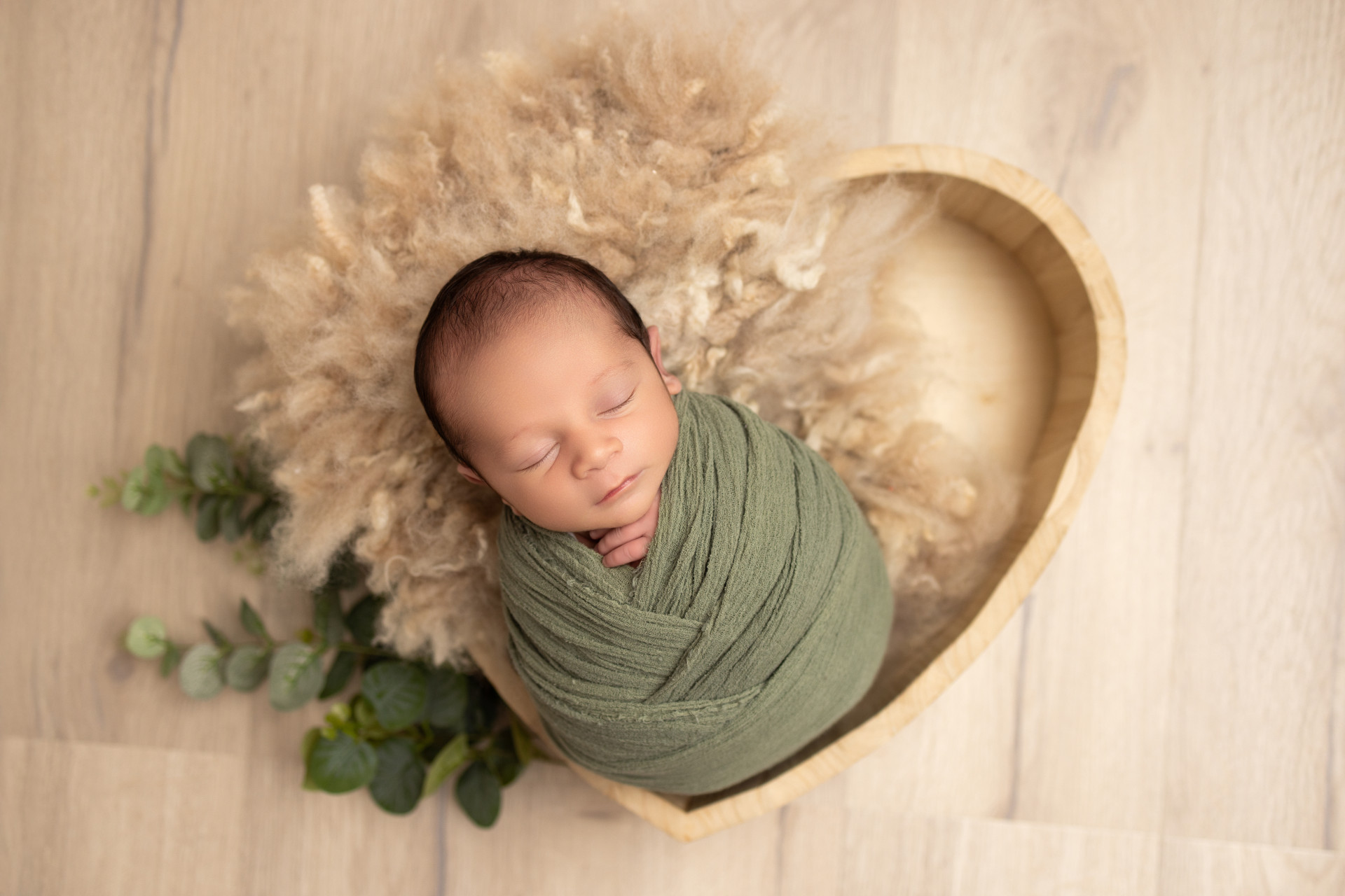 newborn in heart bowl