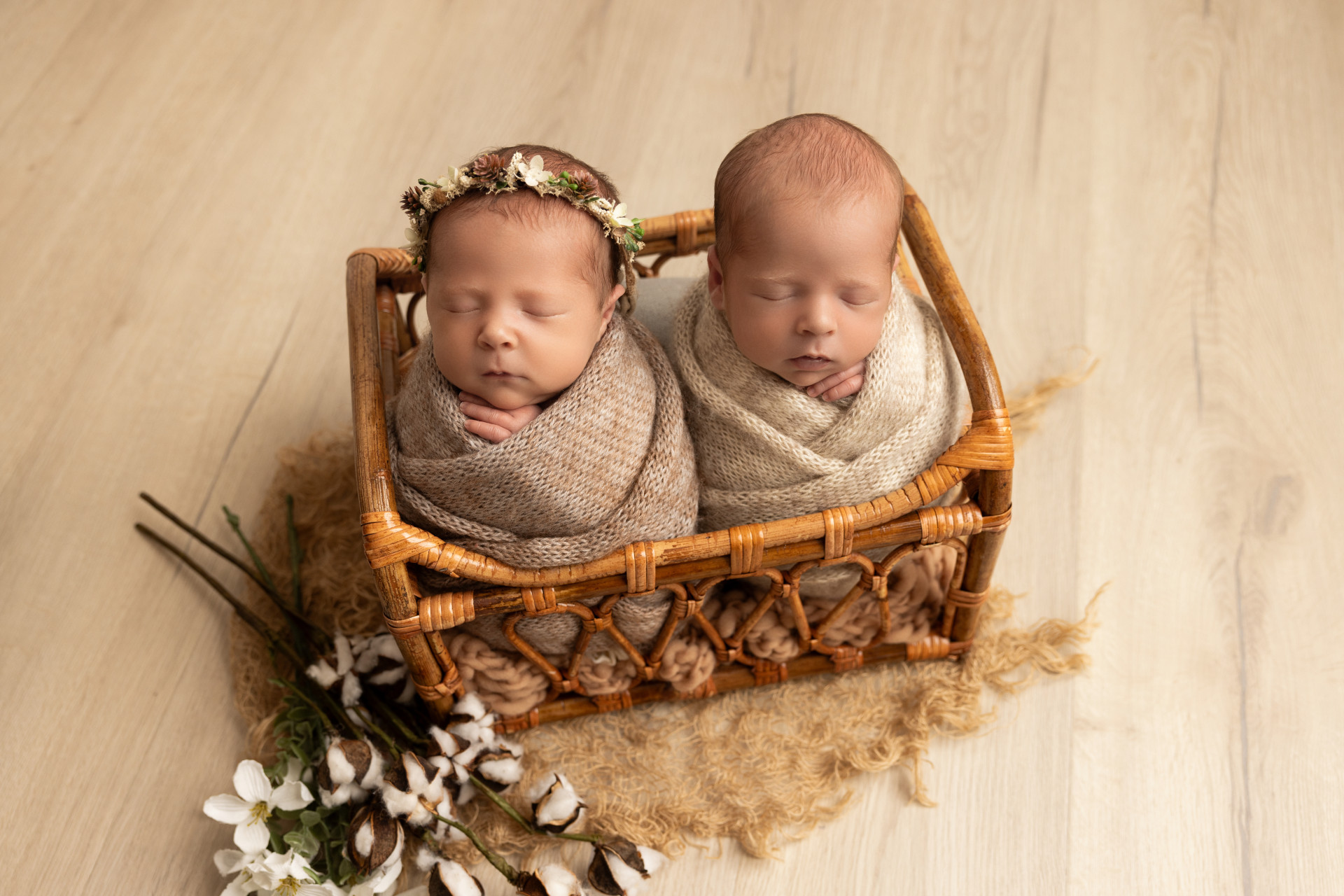 twins newborn session