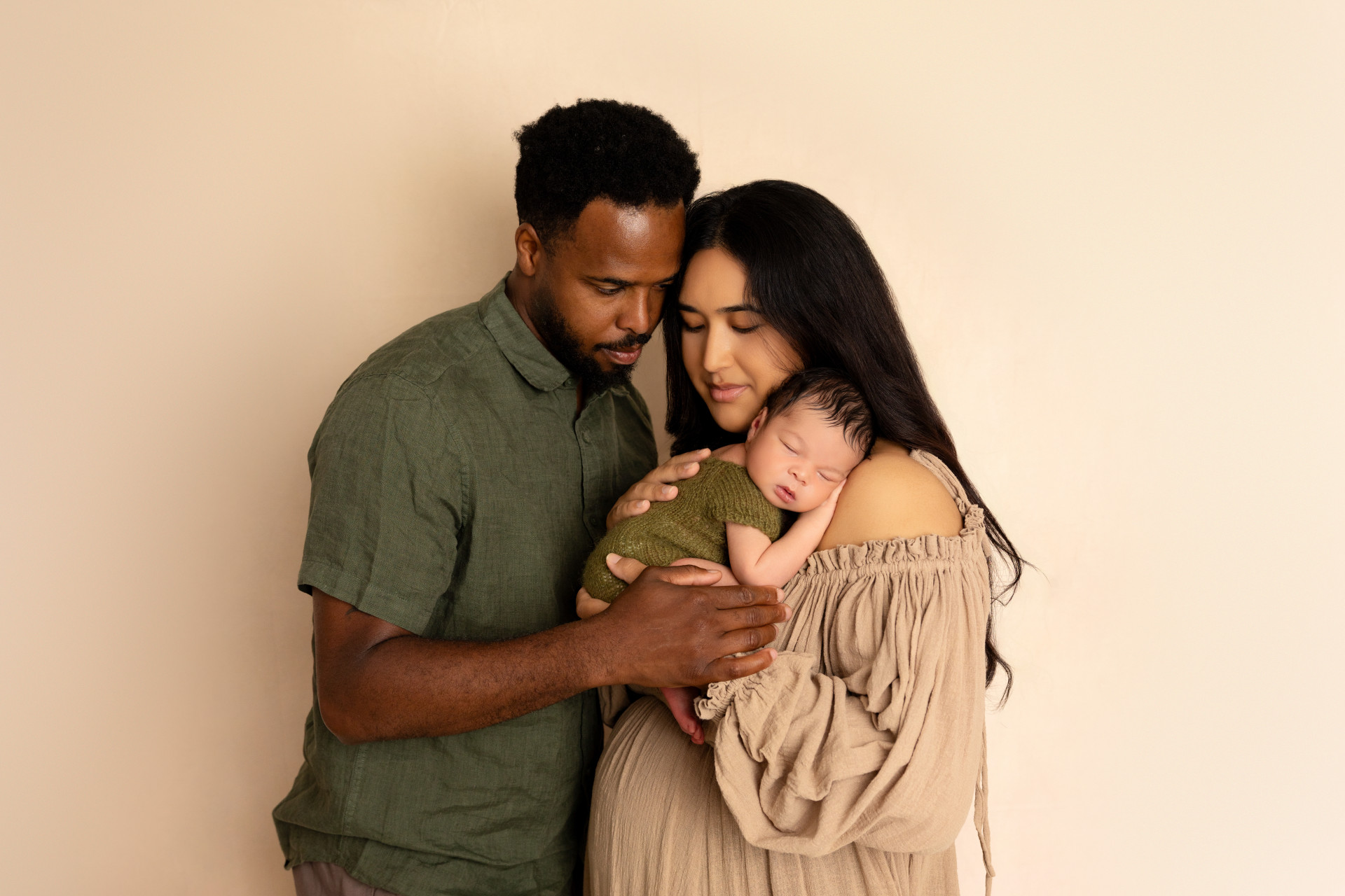 family portrait with newborn