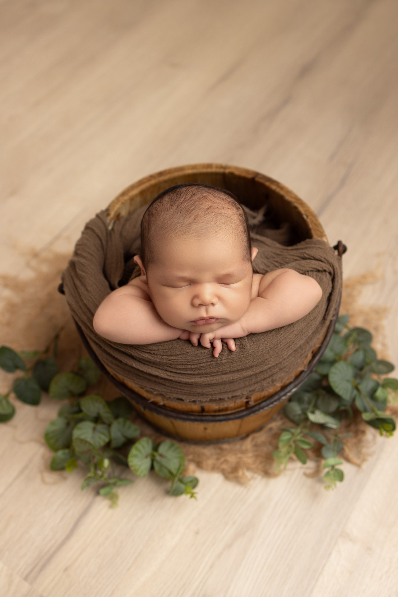 baby in bucket